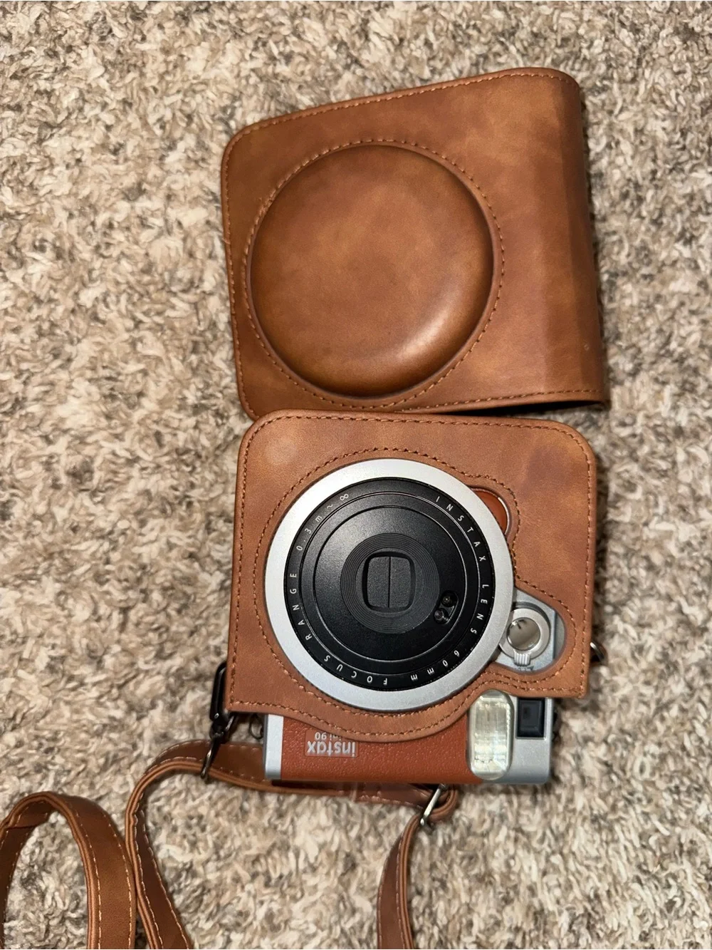 Fujifilm Instax Mini 90 Retro Brown and Silver Instant Polaroid Camera